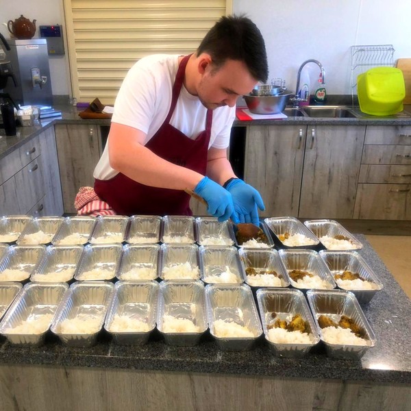 Meals being prepared at Caffe Rojano for NHS care workers